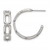 Chisel Stainless Steel Polished Open Link Post Hoop Earrings