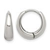 Chisel Stainless Steel Polished Tapered Hinged Hoop Earrings