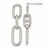 Chisel Stainless Steel Polished 9mm Link Dangle Post Earrings