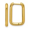 Stainless Steel Polished Yellow IP 2.5mm Square Hinged Hoop Earrings