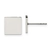 Chisel Stainless Steel Polished Square Post Earrings