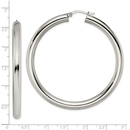 Chisel Stainless Steel Polished Hoop Earrings