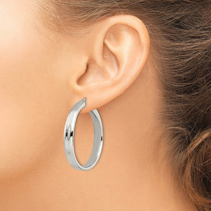 Chisel Stainless Steel Polished 6.75mm Hoop Earrings