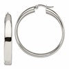Chisel Stainless Steel Polished 6.75mm Hoop Earrings