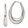 Chisel Stainless Steel Polished Teardrop Hoop Earrings