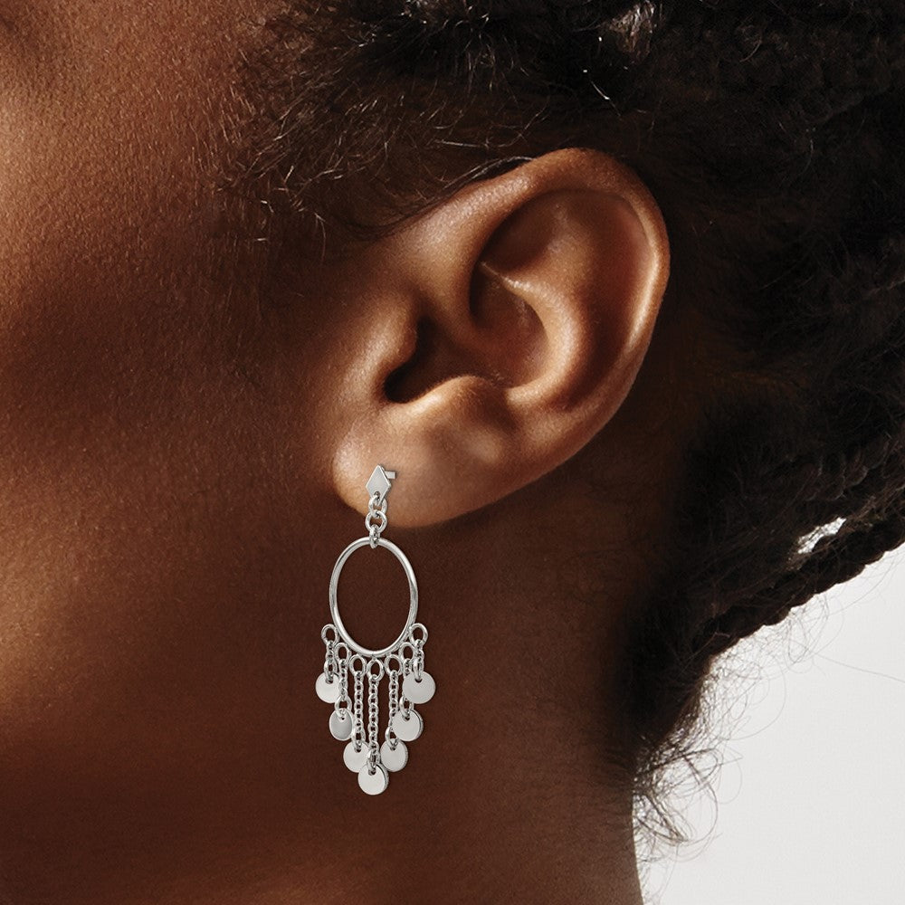 Chisel Stainless Steel Polished Post Dangle Earrings