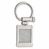 Chisel Stainless Steel Brushed and Polished Grey Carbon Fiber Inlay Key Ring