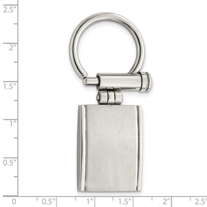 Chisel Stainless Steel Brushed and Polished Key Ring
