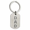 Chisel Stainless Steel Brushed Lasered Dad Key Ring