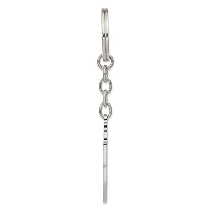 Chisel Stainless Steel Polished Cross Key Ring