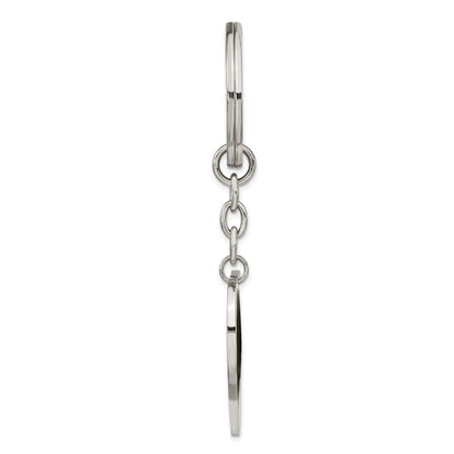 Chisel Stainless Steel Polished Heart Key Ring