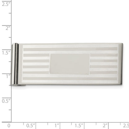 Chisel Stainless Steel Brushed and Polished Money Clip