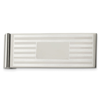 Chisel Stainless Steel Brushed and Polished Money Clip