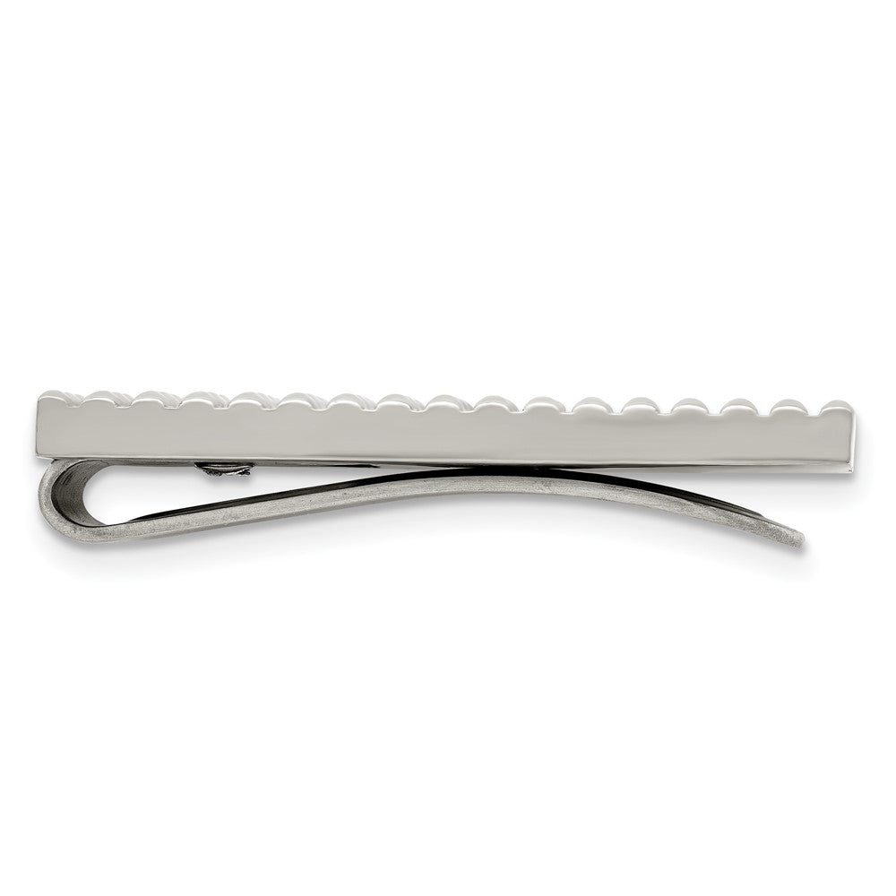 Chisel Stainless Steel Polished and Textured Money Clip