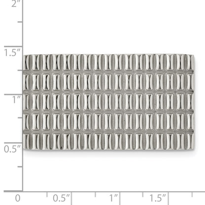 Chisel Stainless Steel Polished and Textured Money Clip