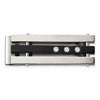 Chisel Stainless Steel Polished Black IP-plated with CZ Money Clip