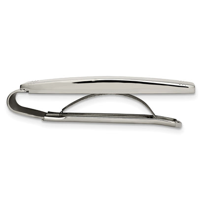 Chisel Stainless Steel Polished and Grooved Money Clip