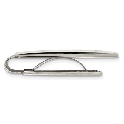 Chisel Stainless Steel Polished Black Carbon Fiber Inlay Money Clip