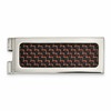 Chisel Stainless Steel Polished with Black and Red Carbon Fiber Inlay Money Clip