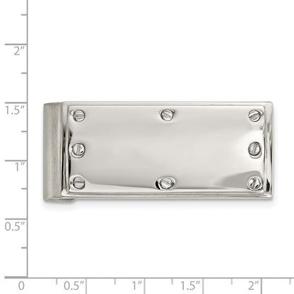 Chisel Stainless Steel Polished Screw Money Clip