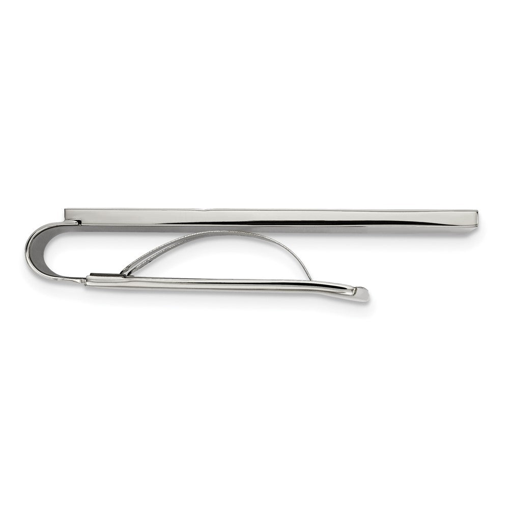 Chisel Stainless Steel Polished Grooved Money Clip
