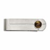 Chisel Stainless Steel Brushed with Tiger's Eye Money Clip