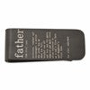 Chisel Stainless Steel Brushed Black IP-plated with Lasered FATHER Money Clip
