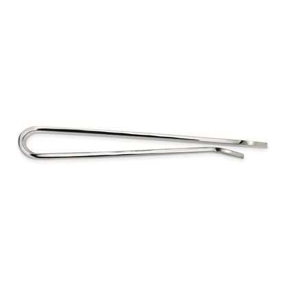 Chisel Stainless Steel Polished with Black IP-plated Center Money Clip