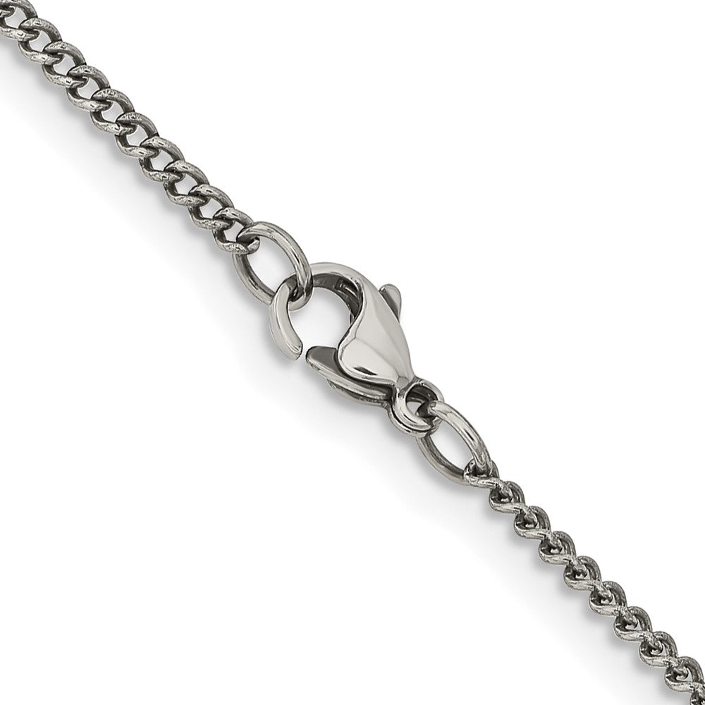 Chisel Stainless Steel Antiqued 2mm 20 inch Round Curb Chain