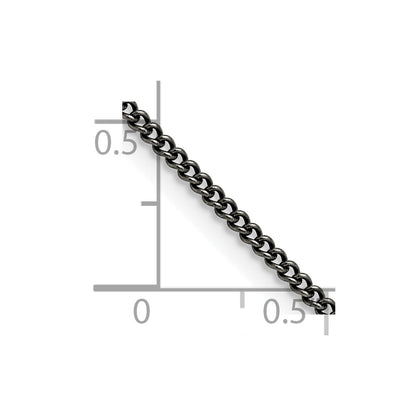Chisel Stainless Steel Antiqued 2mm 20 inch Round Curb Chain
