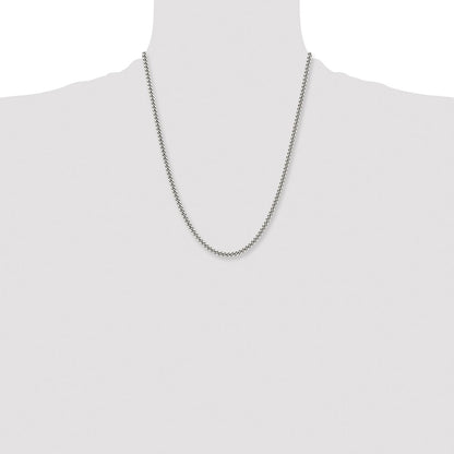 Chisel Stainless Steel Antiqued 4mm 22 inch Round Curb Chain