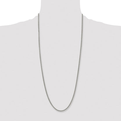 Chisel Stainless Steel Antiqued 4mm 30 inch Round Curb Chain