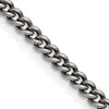 Chisel Stainless Steel Antiqued 4mm 22 inch Round Curb Chain