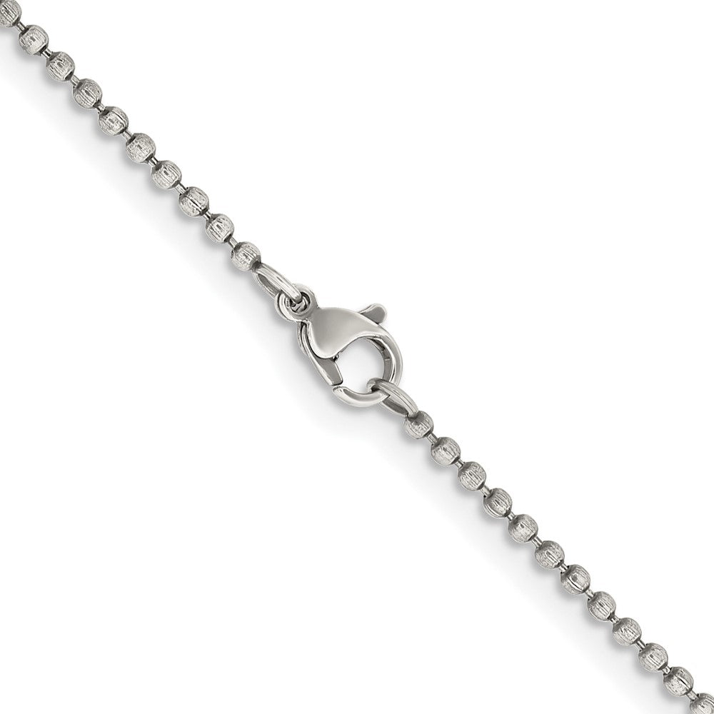 Chisel Stainless Steel Antiqued 2mm 22 inch Beaded Ball Chain