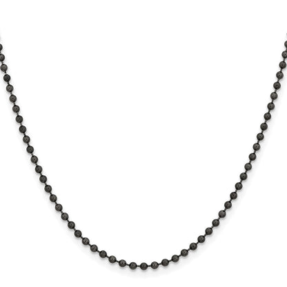 Chisel Stainless Steel Antiqued 2.4mm 30 inch Beaded Ball Chain