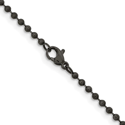 Chisel Stainless Steel Antiqued 2.4mm 30 inch Beaded Ball Chain