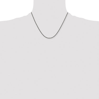 Chisel Stainless Steel Antiqued 2.4mm 18 inch Beaded Ball Chain