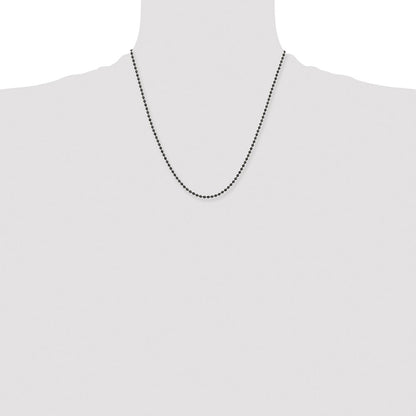 Chisel Stainless Steel Antiqued 2.4mm 20 inch Beaded Ball Chain