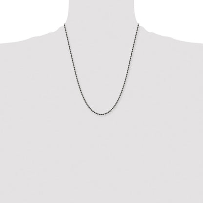 Chisel Stainless Steel Antiqued 2.4mm 22 inch Beaded Ball Chain