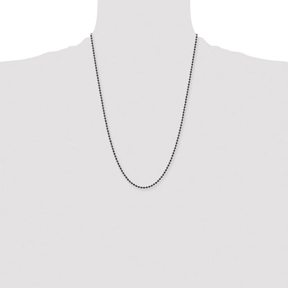 Chisel Stainless Steel Antiqued 2.4mm 24 inch Beaded Ball Chain