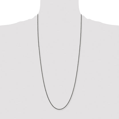 Chisel Stainless Steel Antiqued 2.4mm 30 inch Beaded Ball Chain
