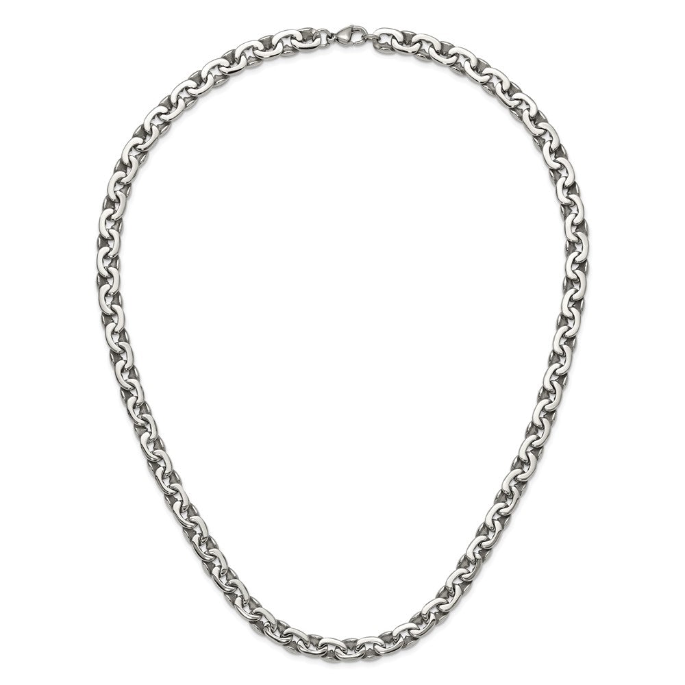 Chisel Stainless Steel Polished 24 inch Oval Link Necklace
