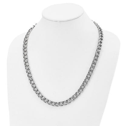 Chisel Stainless Steel Polished 24 inch Square Link Necklace