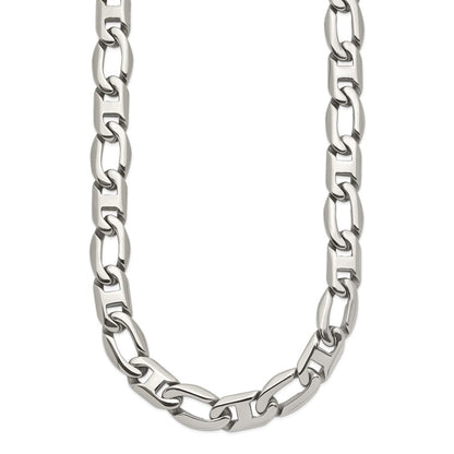 Chisel Stainless Steel Polished 24 inch Open/Anchor Link Necklace