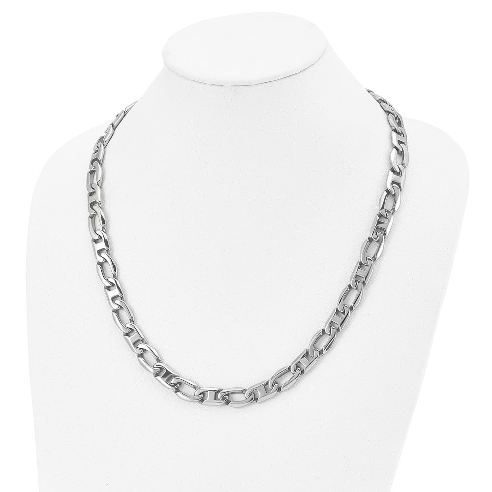 Chisel Stainless Steel Polished 24 inch Open/Anchor Link Necklace