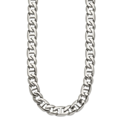 Chisel Stainless Steel Polished 24 inch Anchor Link Necklace