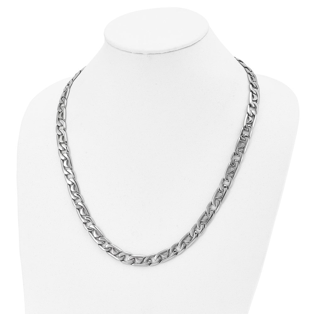 Chisel Stainless Steel Polished 24 inch Anchor Link Necklace