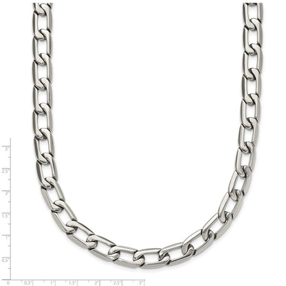 Chisel Stainless Steel Polished 24 inch Open Link Necklace