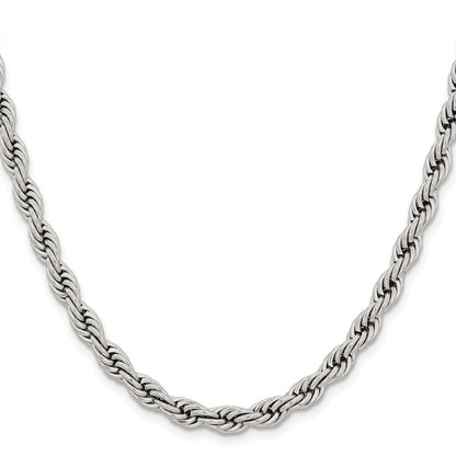 Chisel Stainless Steel Polished 6mm22 inch Rope Chain