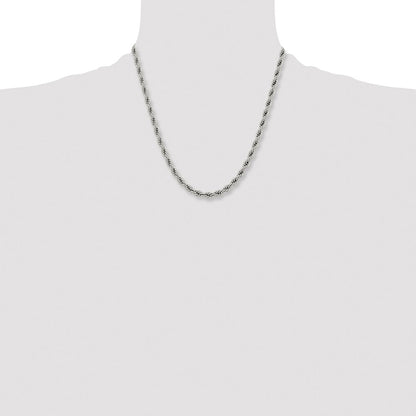 Chisel Stainless Steel Polished 6mm 20 inch Rope Chain